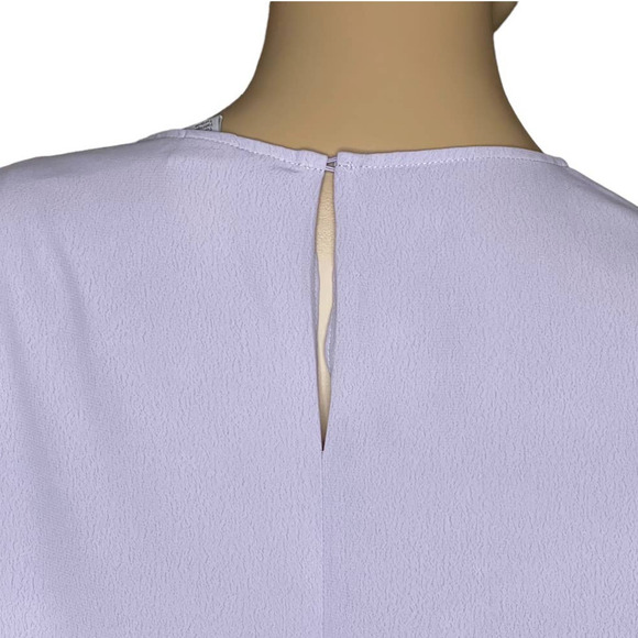 H&M Women's Bishop Sleeve Slit detail Blouse in Lilac Size 4‎ - Picture 7 of 10